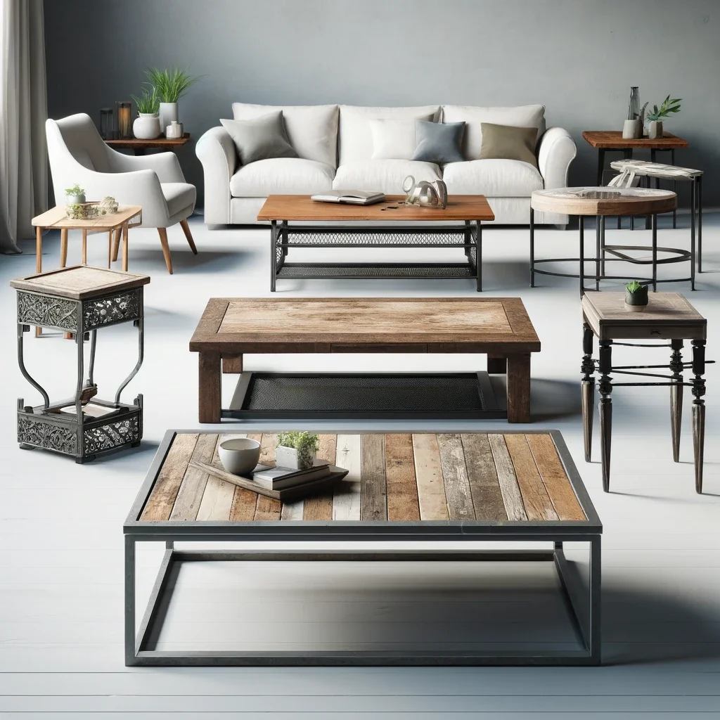 Mesas Centro Living, wooden coofee tables, couchtische